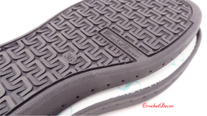 Black Rubber Soles for Crocheted Shoes