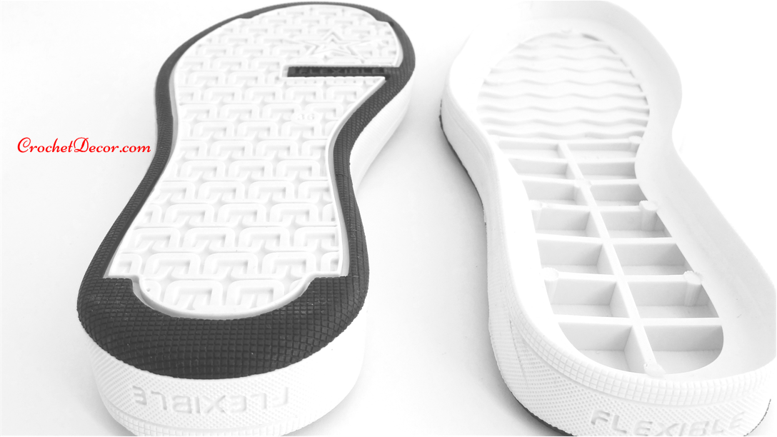 Tim Rubber Sole for Crocheted Shoes 