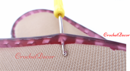 Crochet Hook and Punctured Rubber Soles for Crocheting Handmade Shoes - Kid Soft CrochetDecor