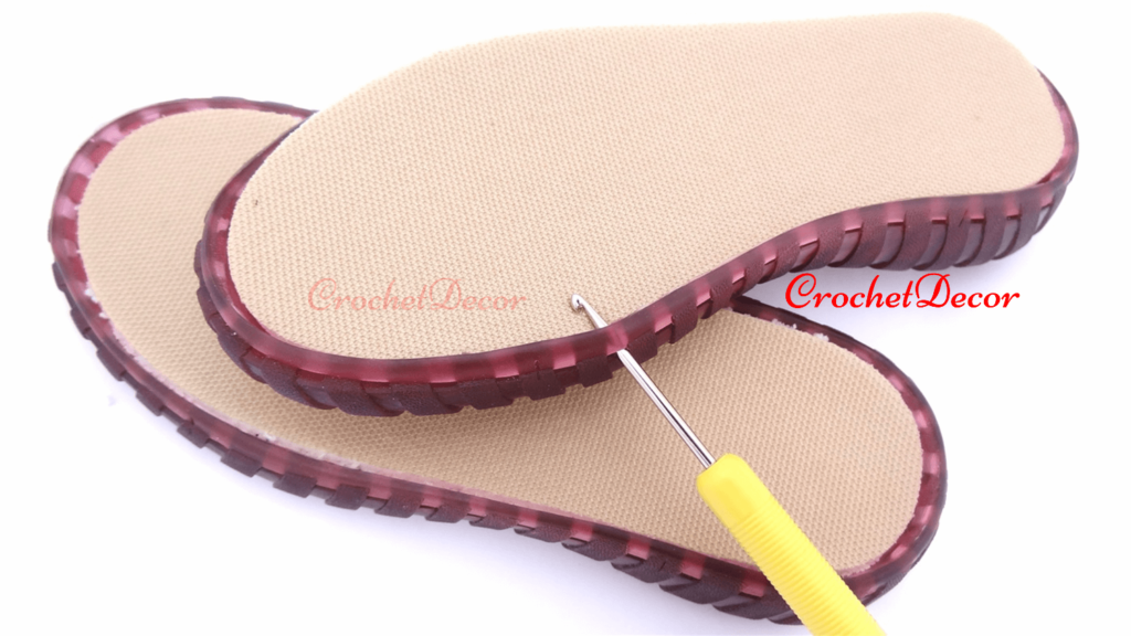 NEW! Kid Soft - Rubber Sole (with Holes) for Crocheted Shoes - Crochet ...