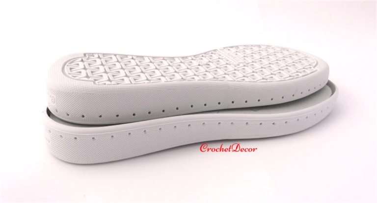 Marina Rubber Sole (Punctured) for Crocheted Shoes - Crochet Decor