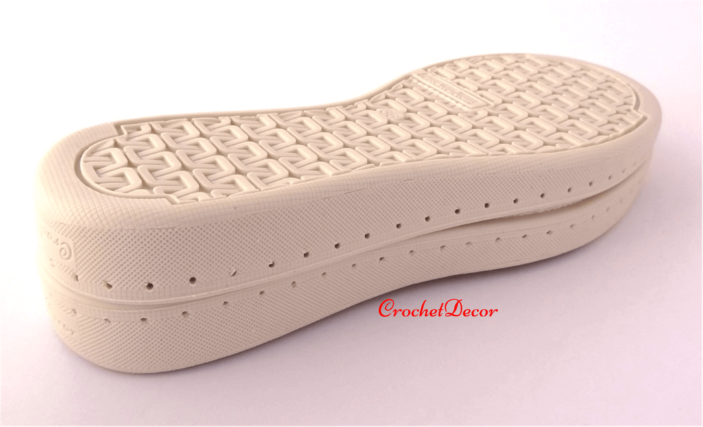 Marina Rubber Sole (Punctured) for Crocheted Shoes - Crochet Decor