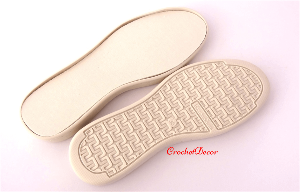 Marina Rubber Sole (Punctured) for Crocheted Shoes Crochet Decor