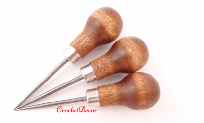 awls for puncturing soles for crocheted shoes