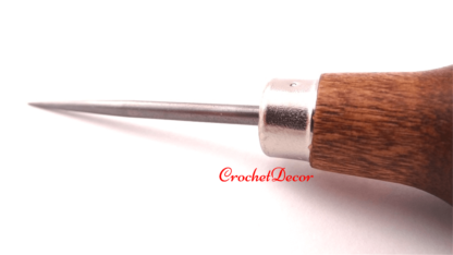 piercing awl with wooden handle