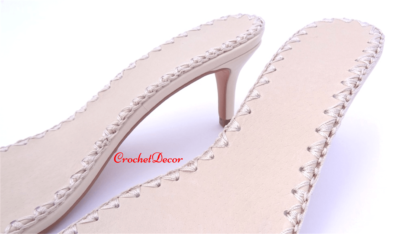 Bride Shoes Soles - crocheted high heel sandals
