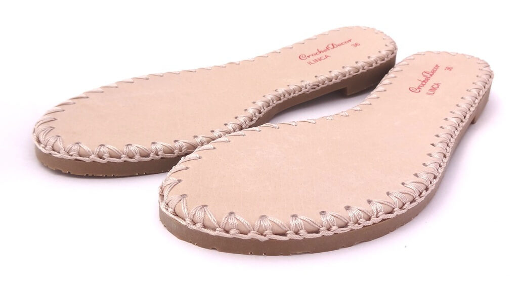 Premium Punctured TR and PU Soles for Handmade Crocheted Shoes