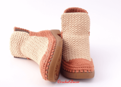Crocheted Boots on TR Punctured Sole Orient Sport by CrochetDecor