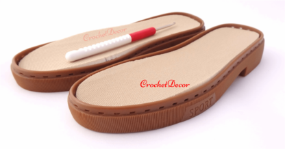 Crocheting Soles with Holes for Handmade Shoes - Orient Sport CrochetDecor