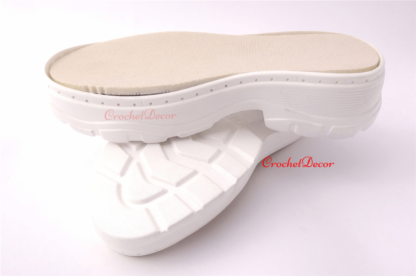 PU Soles with Holes for Creating Crocheted Handmade Boots - Korea CrochetDecor Romania Manufacturer