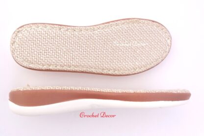 Lady Soles made of PU with Thread Loops for Crocheting Sandals