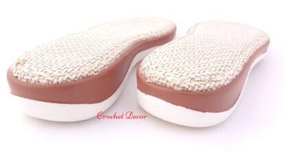 PU Lady CrochetDecor Soles for Hand Made Crocheted Sandals