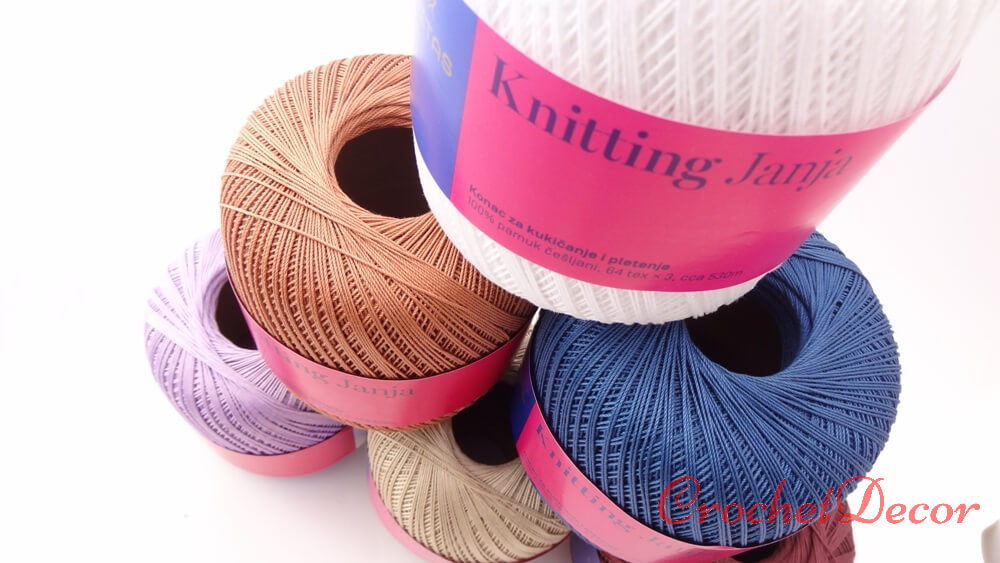 acidity Survive Mixed Janja - Premium Mercerised Cotton Yarn for Crocheted Shoes - Crochet Decor